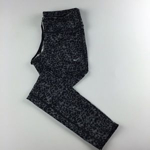Nike Dri-Fit Grey & Black Leopard Print Leggings